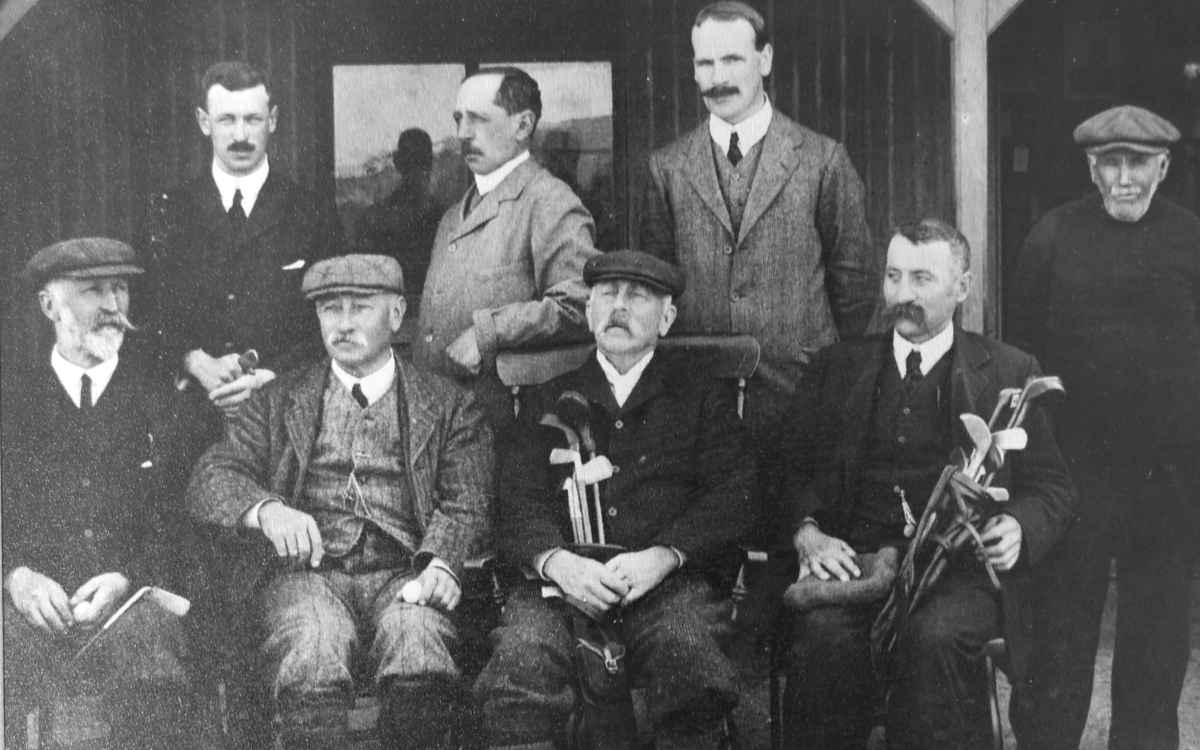 black and white photo of County Louth Golf Club founding fathers