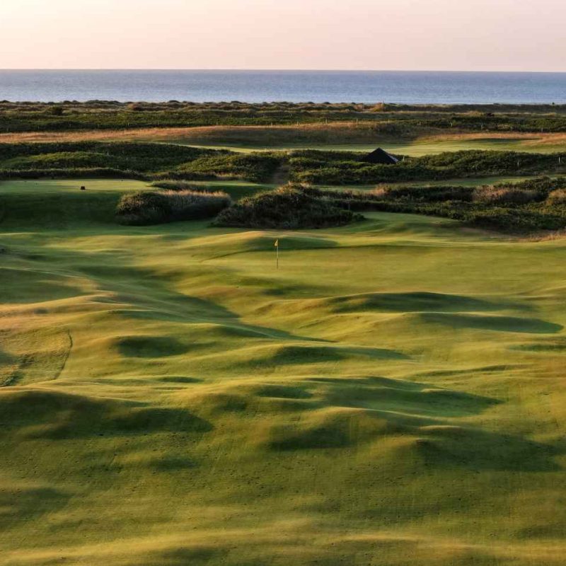 County Louth Golf Club aerial view of hole on course