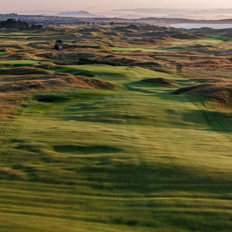 County Louth Golf Club aerial shot of course hole