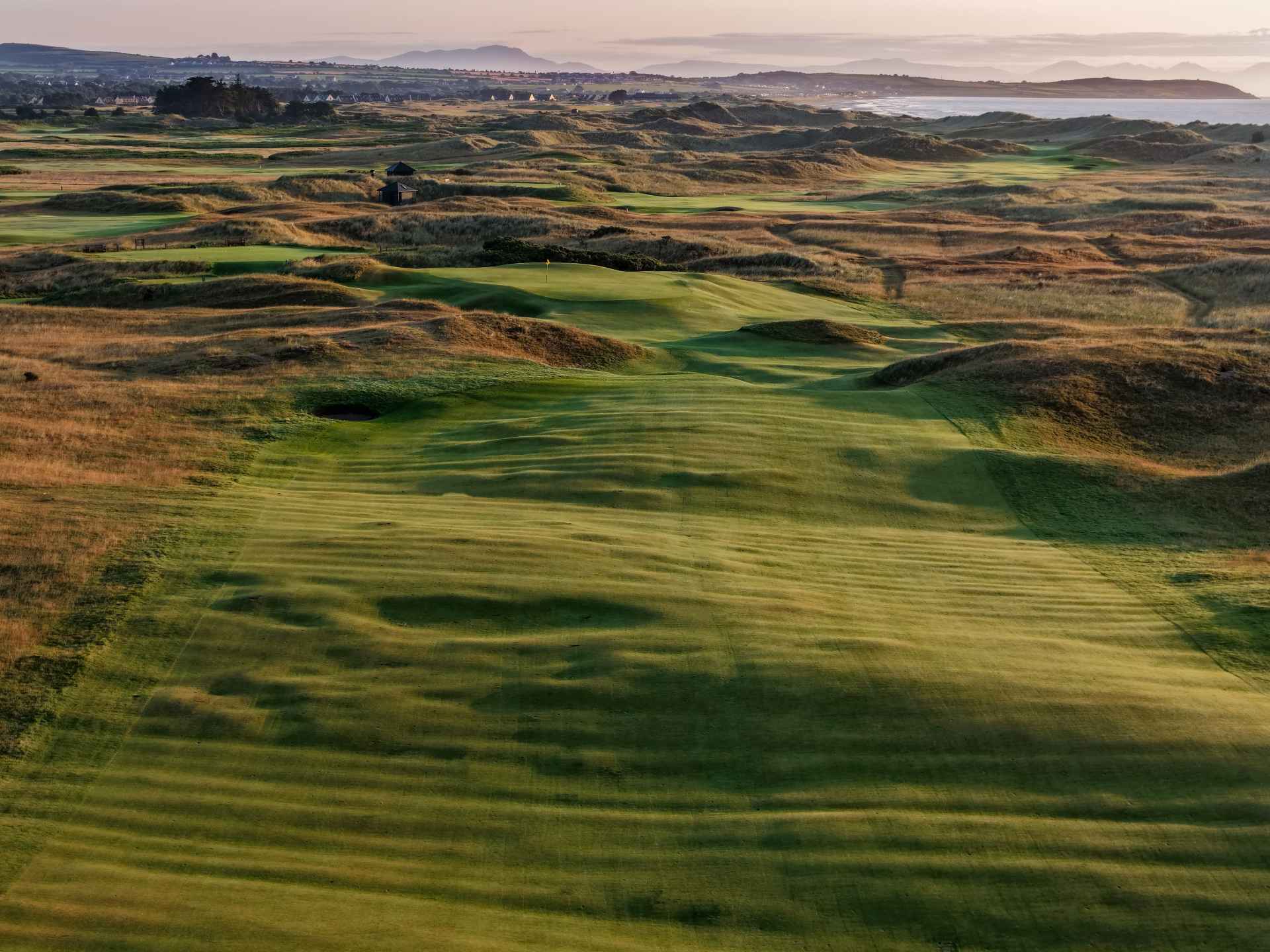 County Louth Golf Club aerial shot of course hole