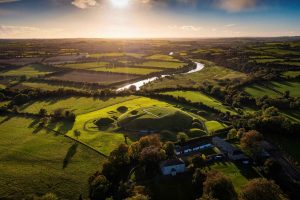 Knowth & River Boyne Aerial